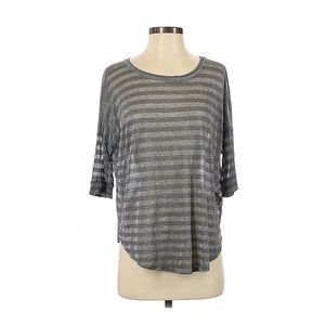 Velvet sheer striped t-shirt